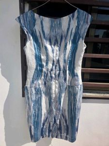 Blue &amp; White Print Dress