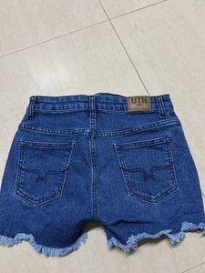 Frayed Hem Denim Shorts