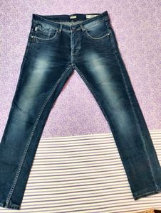 Classic Slim Fit Blue Denim Jeans.
