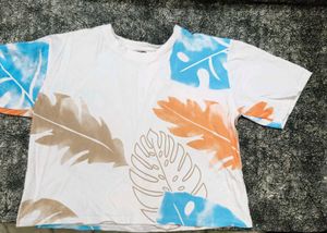 Tropical Leaf Print T-Shirt