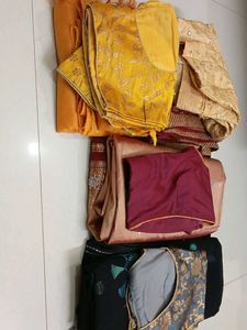 4 Combo Sarees With Matched Blouses