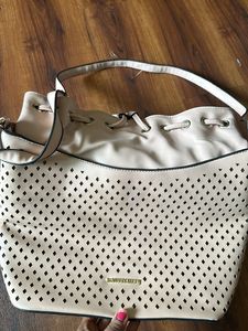 Beige colour big handbag bag