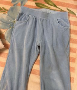 Blue Velour Lounge Pants