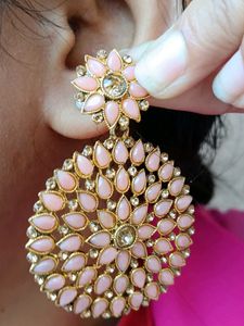 Peach Earrings Set