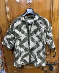 ETA WESTSIDE RELAXED FIT CROCHET SHIRT