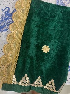 Green Velvet Dupatta