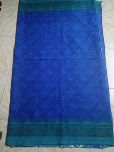 Blue Printed Saree