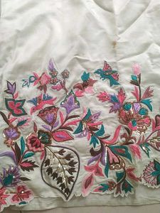 Short Kurti With Dhoti And Organza Duppata