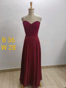 Elegant Maroon Maxi Dress