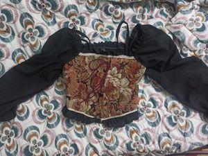 Black Corset Top Tie Up