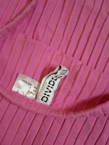 Pink Ribbed Tank Top