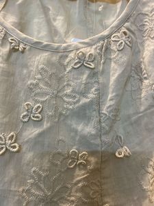 New Cream Sleeveless Top For Ladies
