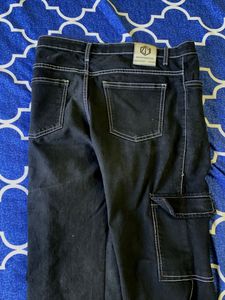 Black Cargo Jeans