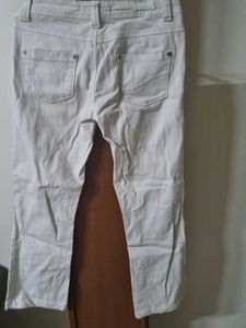 White Straight Fit Jeans