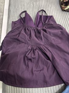 Elegant Purple Tie-Waist Top