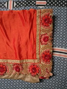 Festive Wear Orange 🧡 Saree