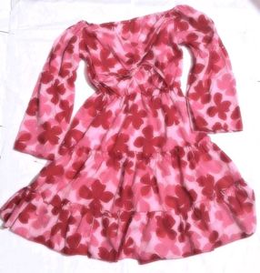 Pink Floral Tiered Mini Dress