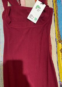 Red Bodycon Midi Dress
