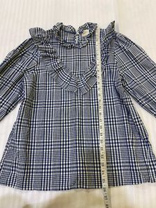Cute Ruffle Plaid Top Bust 36-38
