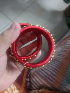 Red &amp; Gold Bangles combo