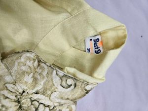 Cream Green Suit Set
