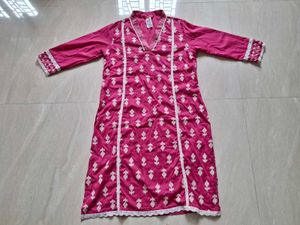New Pink embroidery kurta !