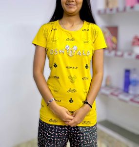 Half Sleeve Printed Tshirt For Girls