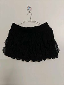 Cute Black Mini Skorts