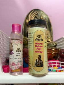 Organic Rose Water & Multani powder 💛