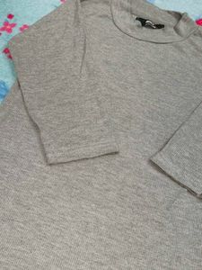 Gray Long Sleeve Top