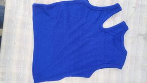 blue crop top