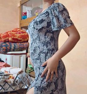 Printed Maxi Dress with Slit