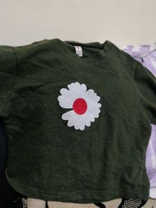 Green Crop Top