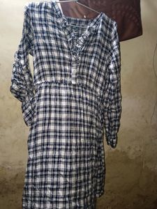 Black White Colour Kurti