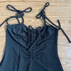 Summertime Casual Black Mini Dress (m)