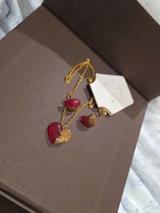 Resin Heart Pendant With Studs