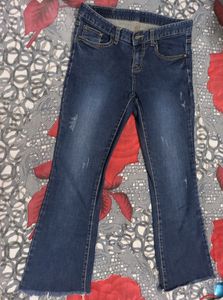 Distressed Dark Wash BOOTCUT JEANS