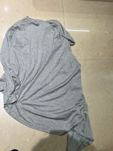 Gray Long Sleeve Top