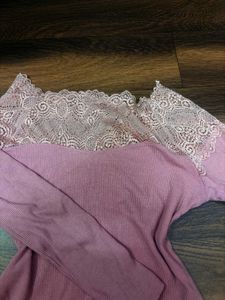 Pink Lace Top