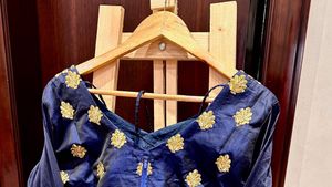Embroidered Blue Lehenga Choli