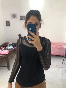Shiny Fitted Top