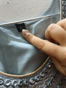 Gray Embellished Salwar Kameez Suit
