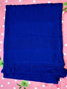 Elegent Woolen Blue Ethnic Scarf