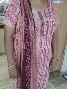 Pink Tie-Dye Salwar Kameez Suit