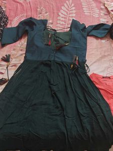 Green Embroidered Anarkali Kurta