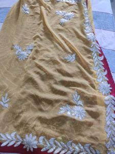 Elegant Embroidered Saree
