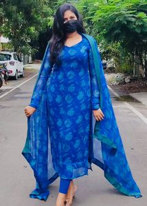 Royal blue kurti set