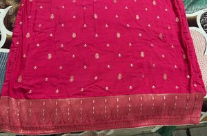 Pink Silk Dupatta Suit
