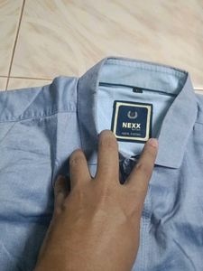 Branded Men&#39;s Blue Shirt