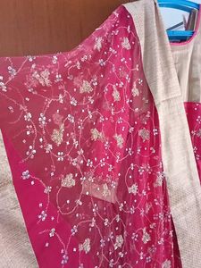 Net Material Fully Stitched Suit..